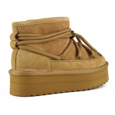 Colors of California Stivale Platform Mountain Look Tan